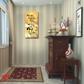 Tranh thư pháp hình phật chữ mẹ